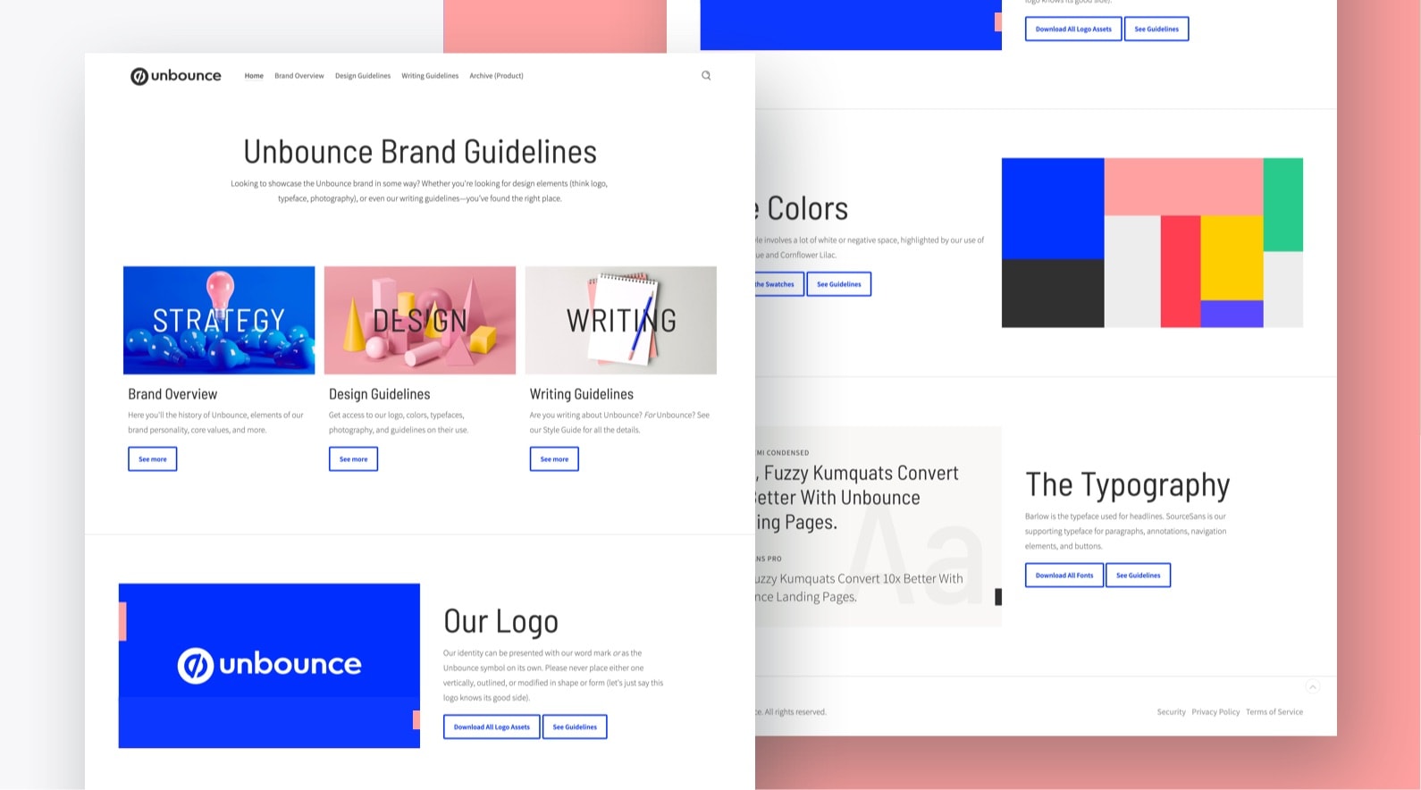 unbounce brand evolution process impression test visual exploration frontify
