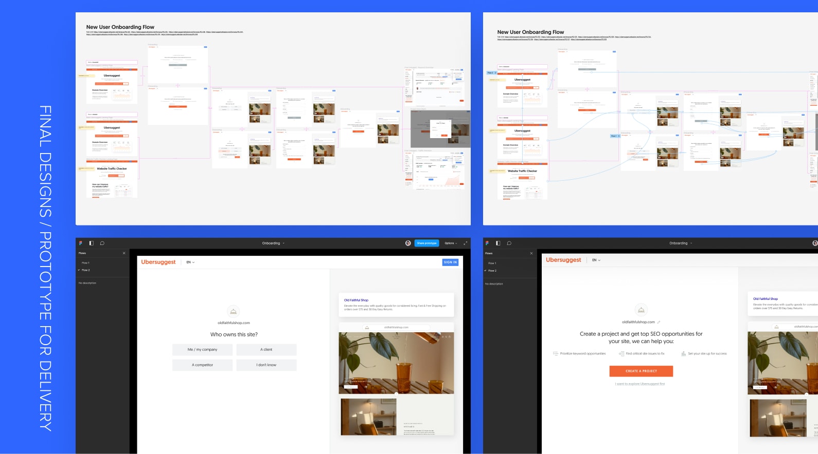 Sabrina UX Portfolio | Ubersuggest Initial Onboarding Case Study - Process 4